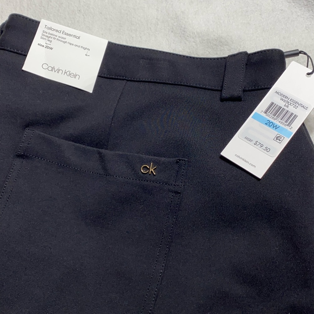 Calvin Klein black formal office pants 20 - Picture 2 of 6